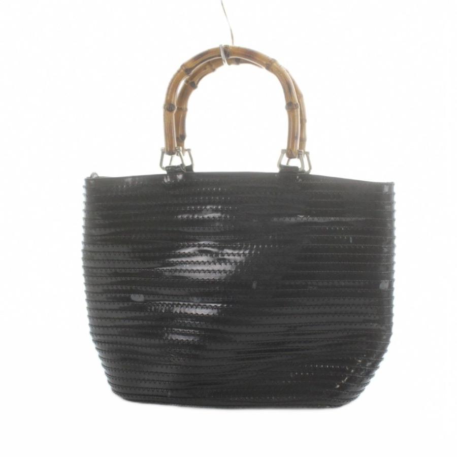 GUCCI（グッチ） バンブー ハンドバッグ トート レザー 黒 ブラック