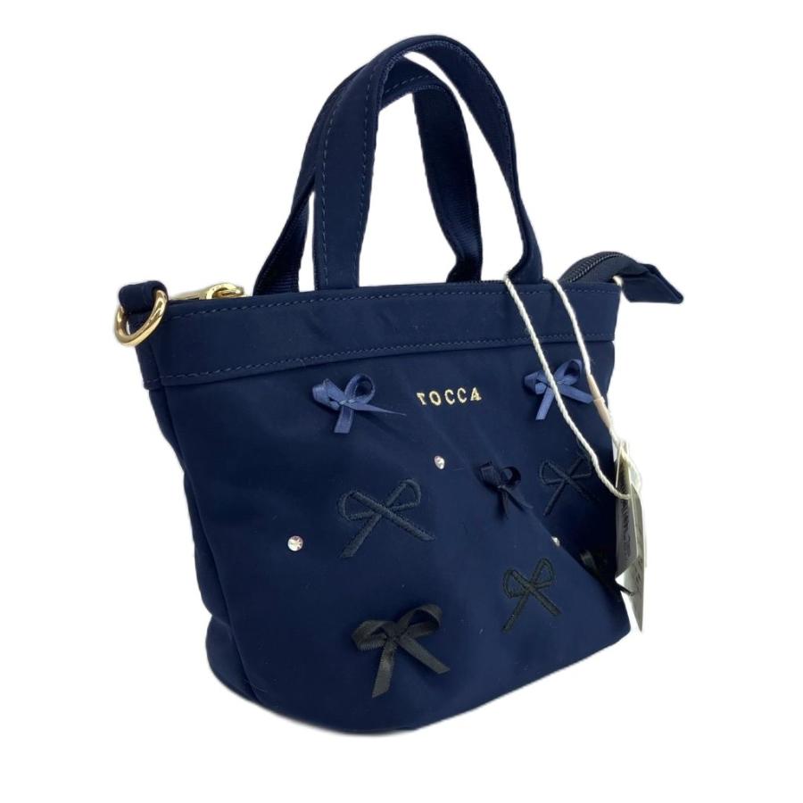 【最終価格】TOCCA バンビーニ レッスン トートバッグ リボン ネイビー 未使用品 トッカ TOCCA BAMBINI RIBBON TOTE トートバッグ ショルダー
