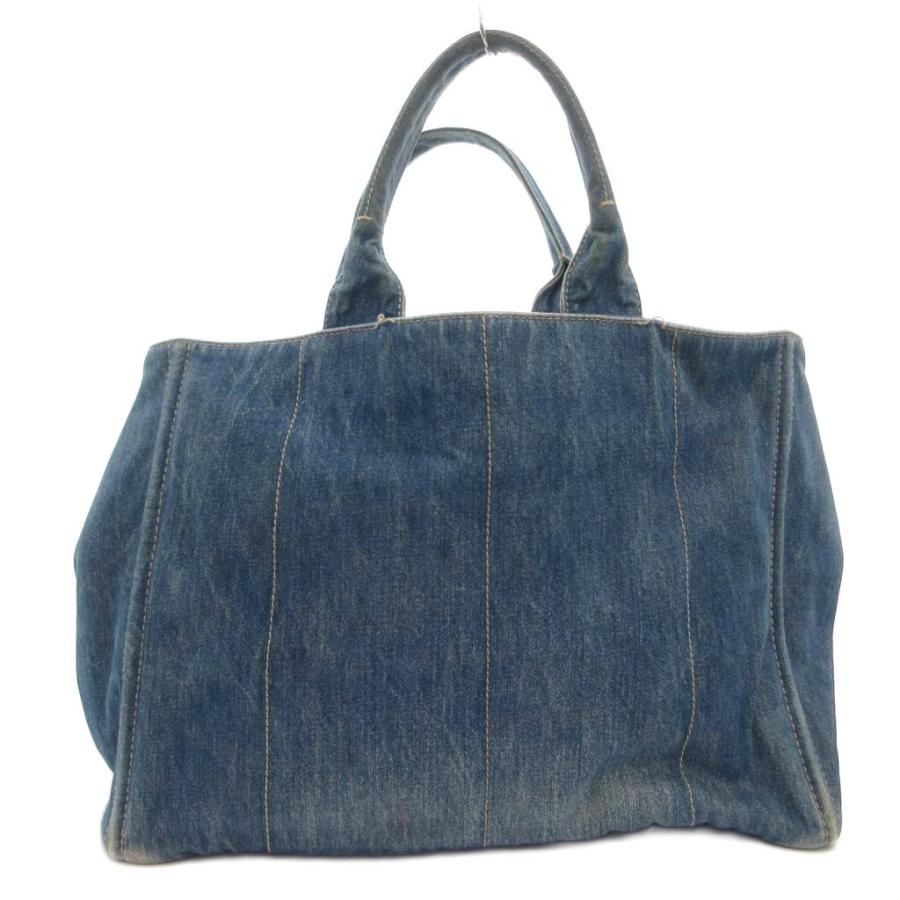 PRADA（プラダ） カナパ ハンドバッグ 手提げ デニム トート 三角