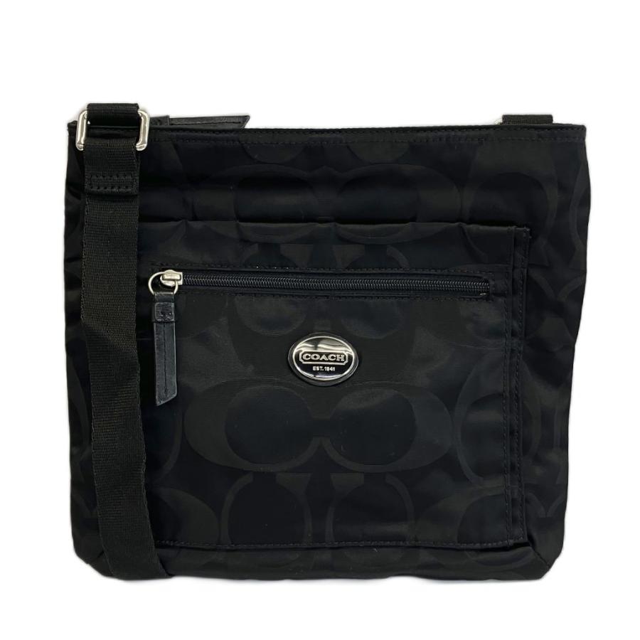 COACH（コーチ） ショルダーバッグ ナイロン シグネチャー ロゴ 黒