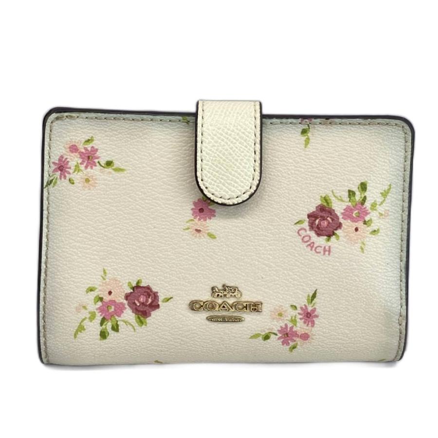 財布　coach COACH（コーチ） 財布 二つ折り PVC レザー 花柄 フローラルプリント