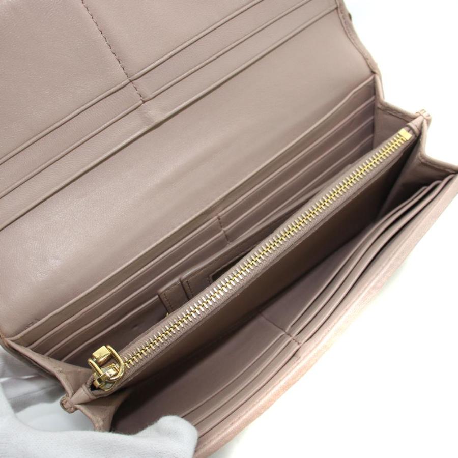 miu miu（ミュウミュウ） 長財布 ウォレット マテラッセ ナッパ ロゴ