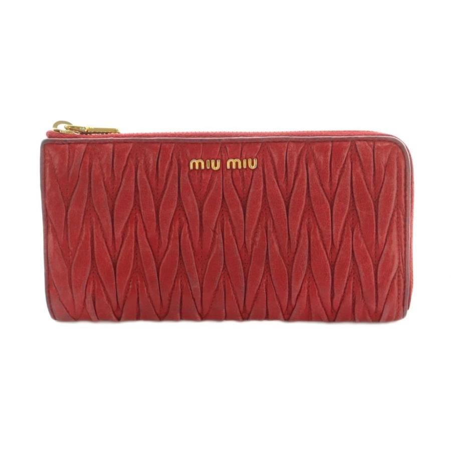 miu miu（ミュウミュウ） 長財布 L字ファスナー 小銭入れ マテラッセ