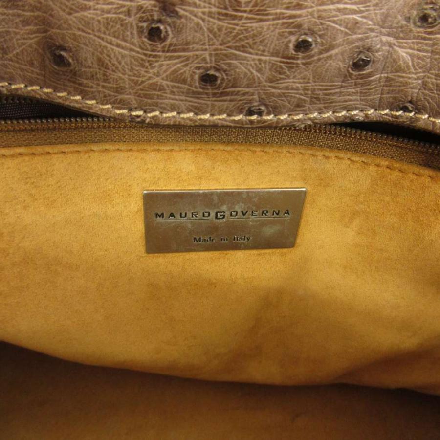マウロ ゴヴェルナ MAURO GOVERNA ハンドバッグ オーストリッチ レザー