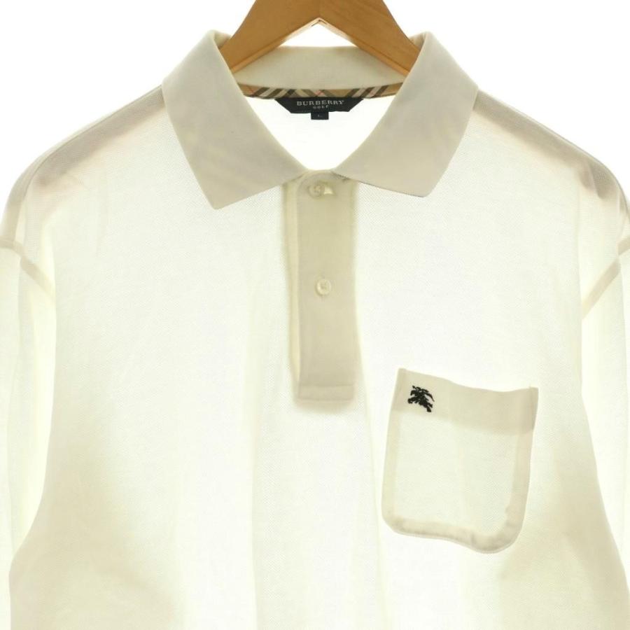 BURBERRY GOLF ポロシャツ ノバチェック ブラック Y2K バーバリーゴルフ BURBERRY GOLF 長袖ポロシャツ ノバチェック ロゴ L