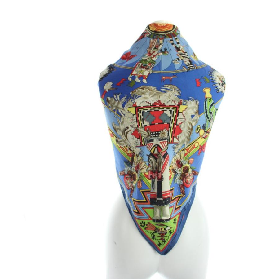 HERMES エルメス カレ90 カチナ スカーフ 絹 シルク100％ HERMES（エルメス） カレ90 カチナ kachinas 大判スカーフ ストール