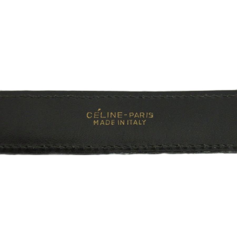 CELINE（セリーヌ） ベルト バックル レザー クロコ型押し 馬車 ホース