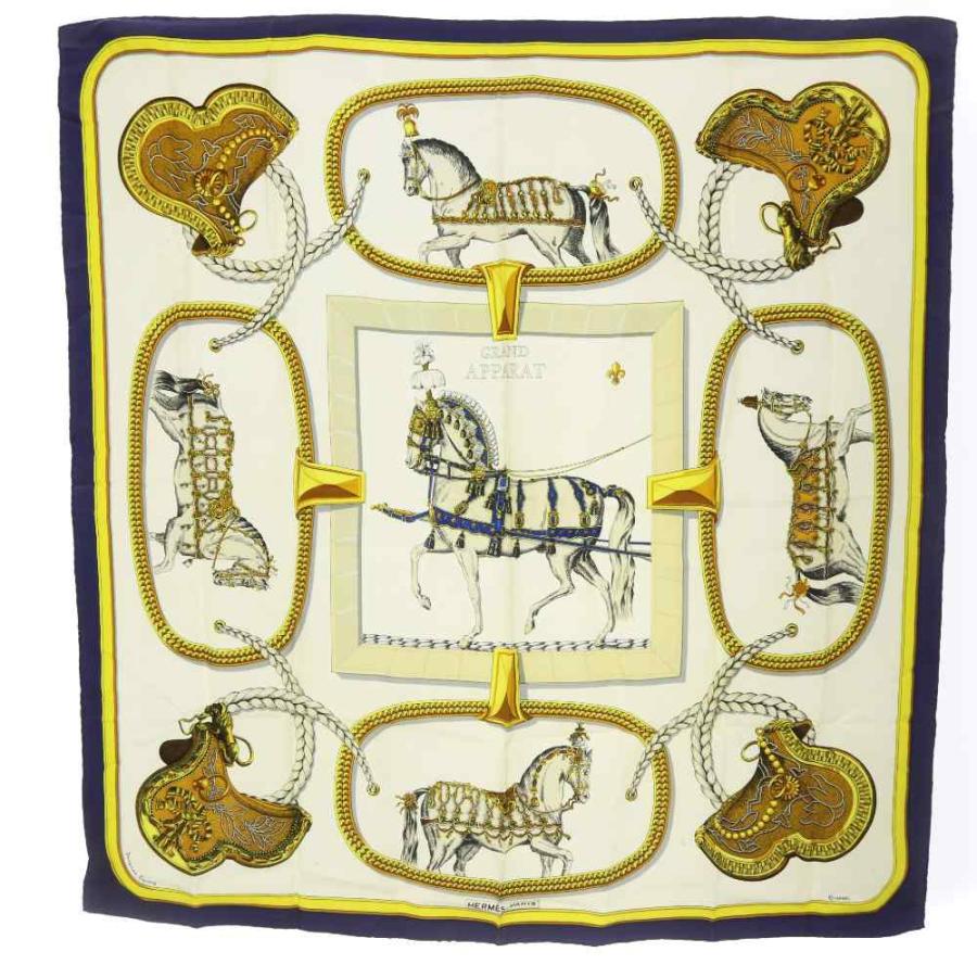 HERMES（エルメス） スカーフ カレ90 GRAND APPARAT グランアパラ 盛装