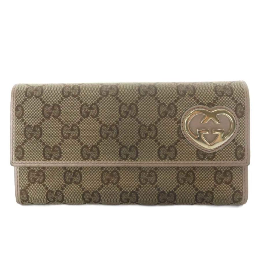 グッチ ラブリーハート 長財布 2つ折り ベージュ 251861・0959 GUCCI（グッチ） ラブリーハート 長財布 2つ折り GGキャンバス