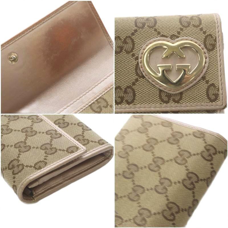 グッチ ラブリーハート 長財布 2つ折り ベージュ 251861・0959 GUCCI（グッチ） ラブリーハート 長財布 2つ折り GGキャンバス