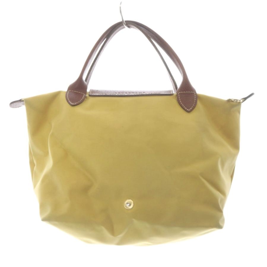ロンシャン　ルプリアージュキュイール　Lサイズ　イエロー LONGCHAMP（ロンシャン） ルプリアージュ ハンドバッグ ナイロン