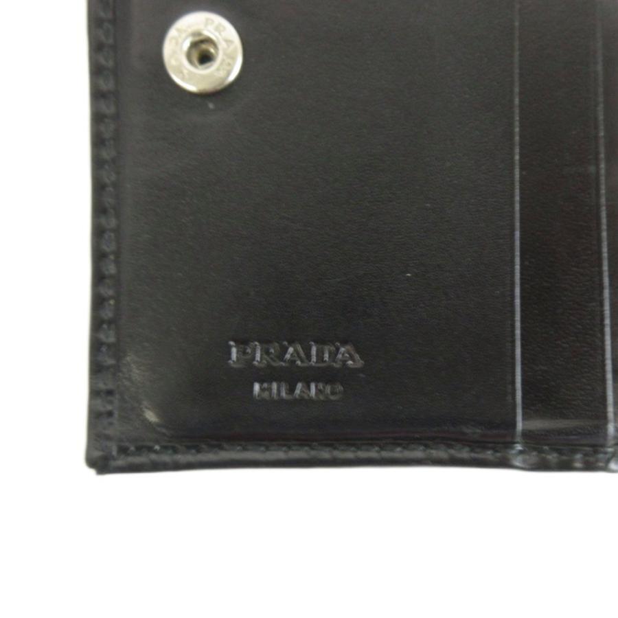 PRADA（プラダ） コンパクトウォレット 財布 二つ折り がま口 レザー