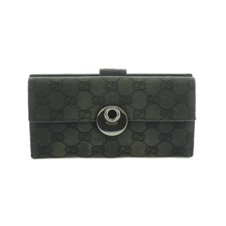 GUCCI（グッチ） 長財布 二つ折り 小銭入れ GGキャンバス 黒 /MI