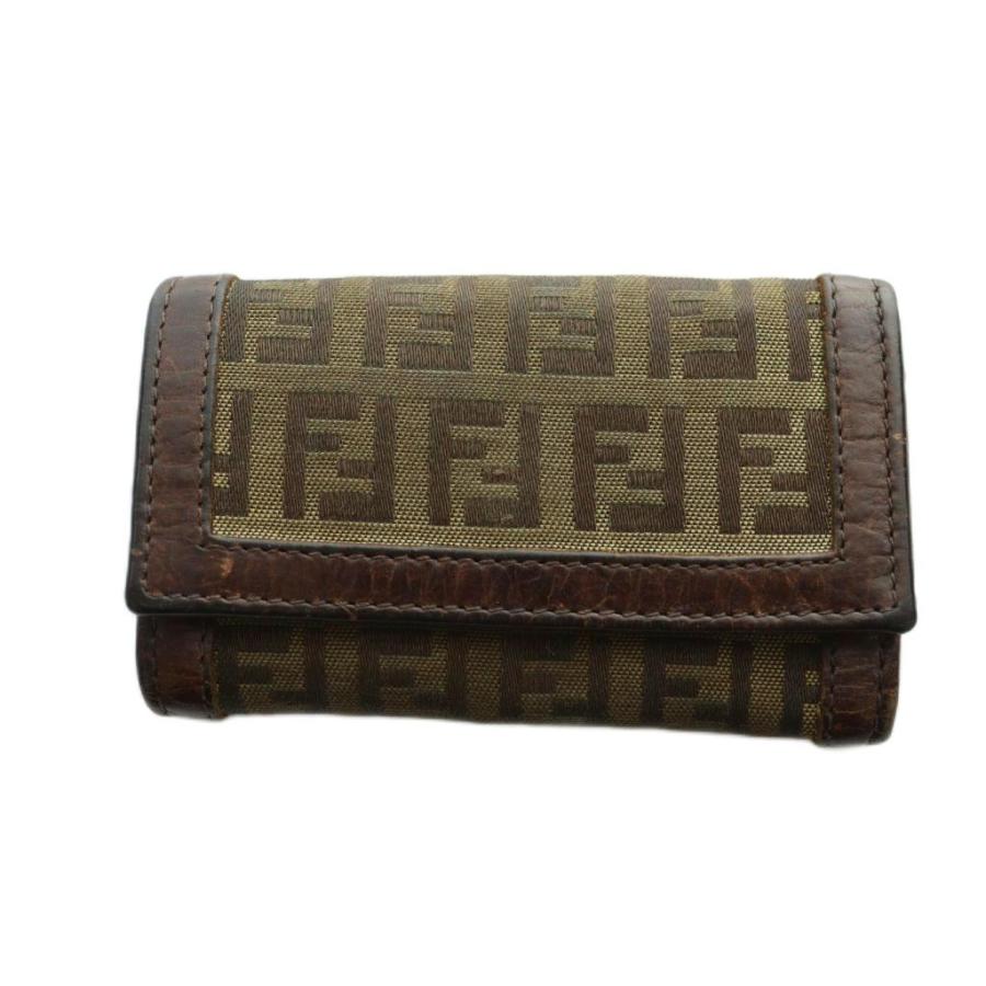 新品■FENDI■6連キーケース♪■ズッカ■ブラウン♪ FENDI（フェンディ） FENDI 6連キーケース ズッカ柄 茶 ブラウン /SS
