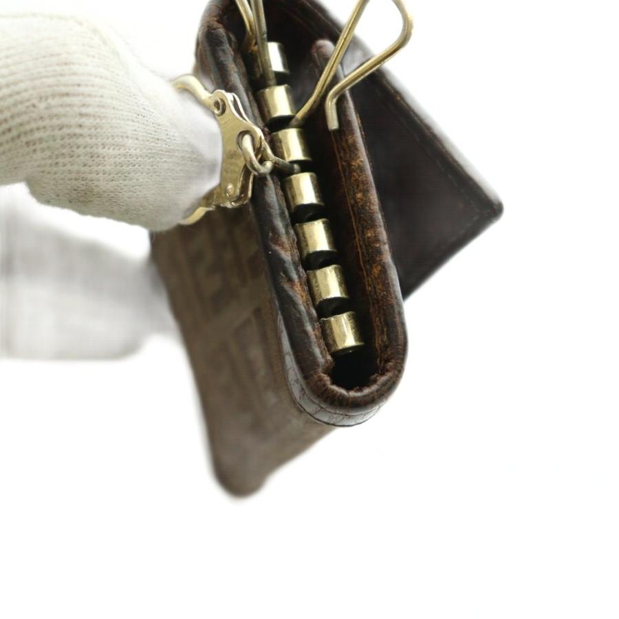 新品■FENDI■6連キーケース♪■ズッカ■ブラウン♪ FENDI（フェンディ） FENDI 6連キーケース ズッカ柄 茶 ブラウン /SS