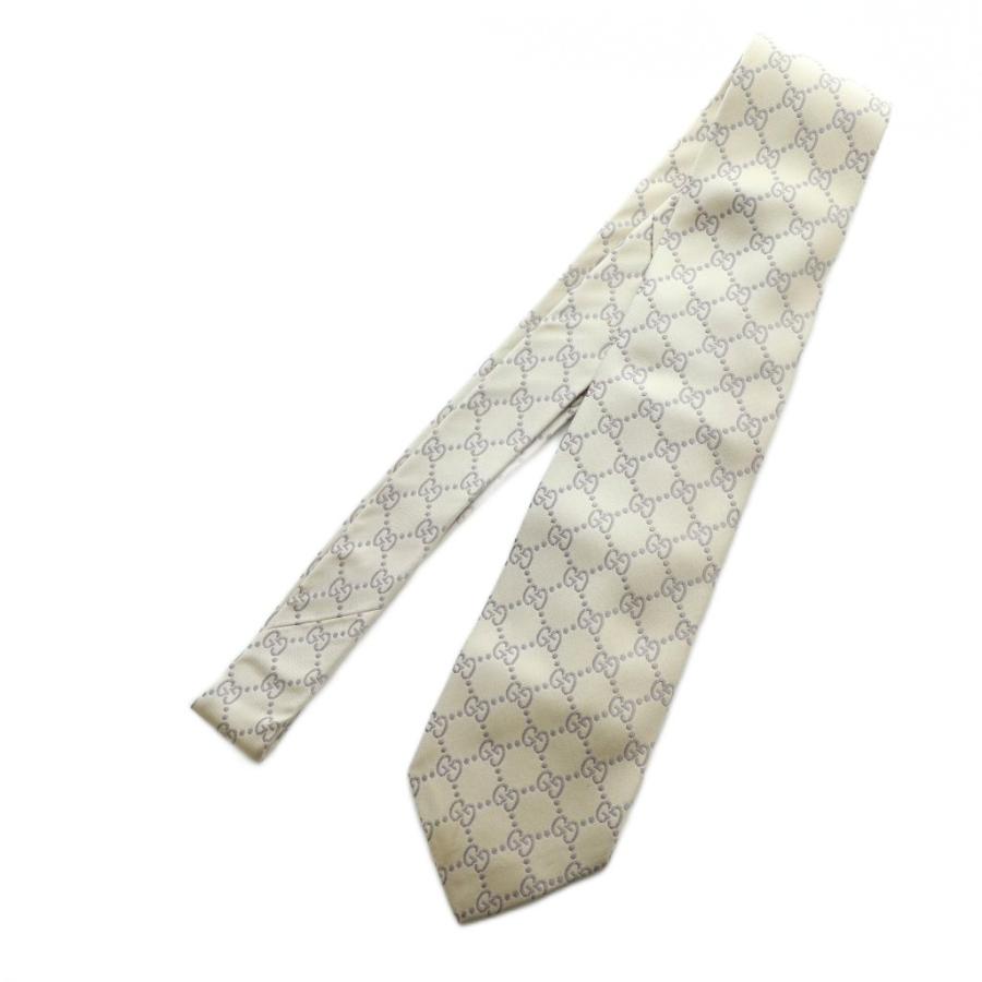 グッチ ネクタイ レギュラータイ GG柄 総柄 シルク ベージュ 紫 パープル GUCCI（グッチ） ネクタイ レギュラータイ GG柄 総柄 シルク ベージュ