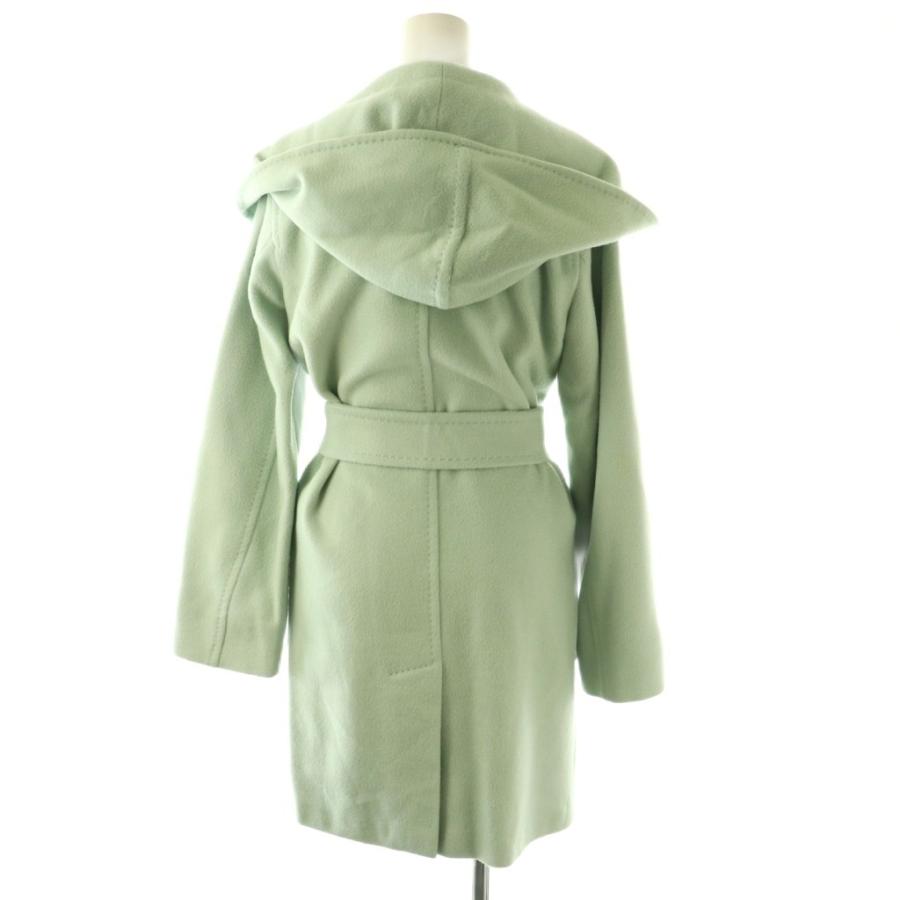 マックスマーラ MAX MARA 白タグ RIALTO リアルト フーデッド コート キャメルヘア フード アウター 40 ミント /DF ■GY18 レディース_1