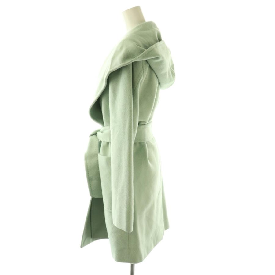 マックスマーラ MAX MARA 白タグ RIALTO リアルト フーデッド コート キャメルヘア フード アウター 40 ミント /DF ■GY18 レディース_2
