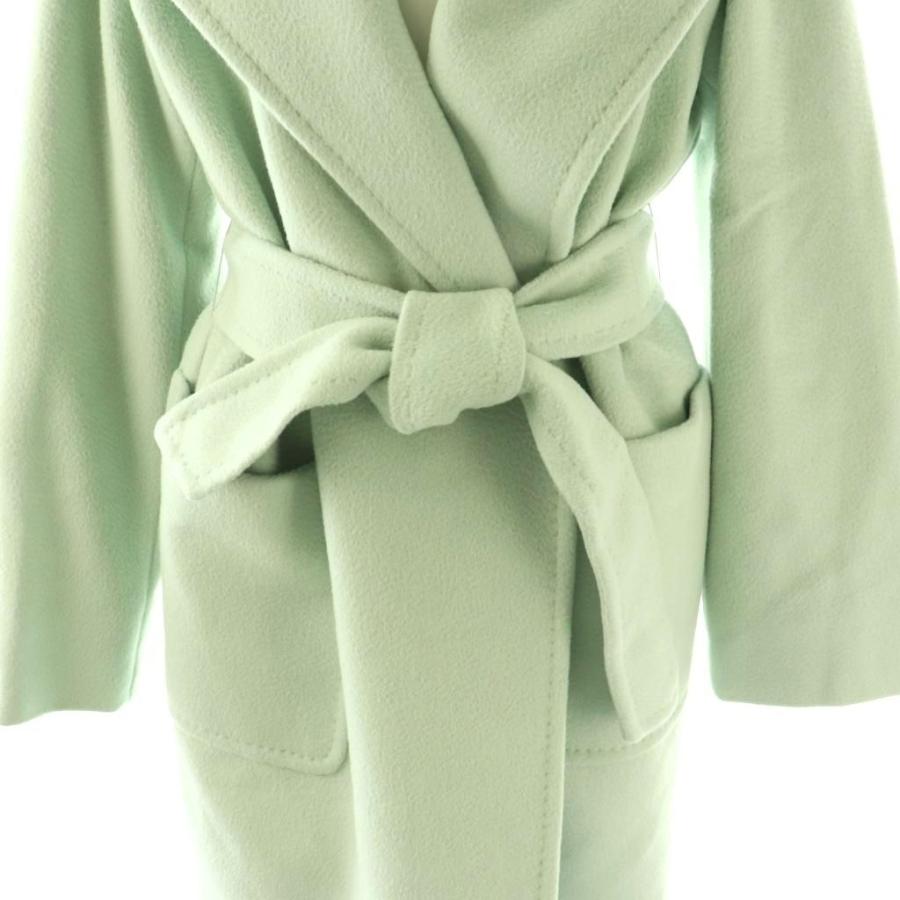 マックスマーラ MAX MARA 白タグ RIALTO リアルト フーデッド コート キャメルヘア フード アウター 40 ミント /DF ■GY18 レディース_4