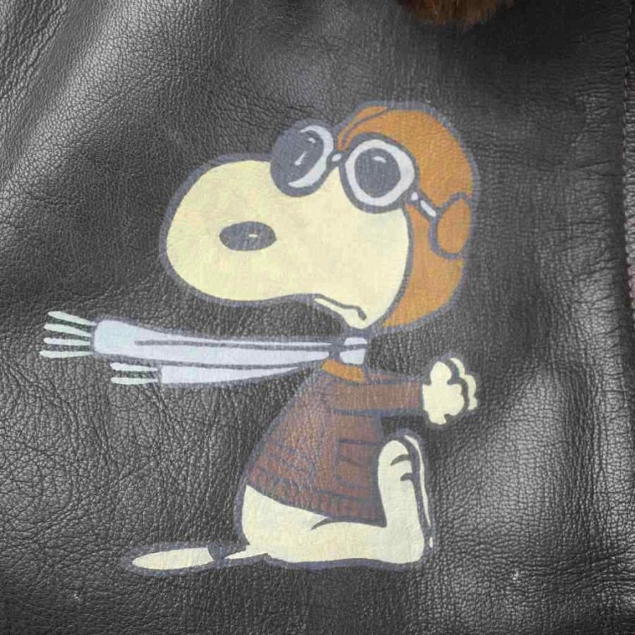 バズリクソンズ PEANUTS スヌーピー G-1 フライトジャケット レザー