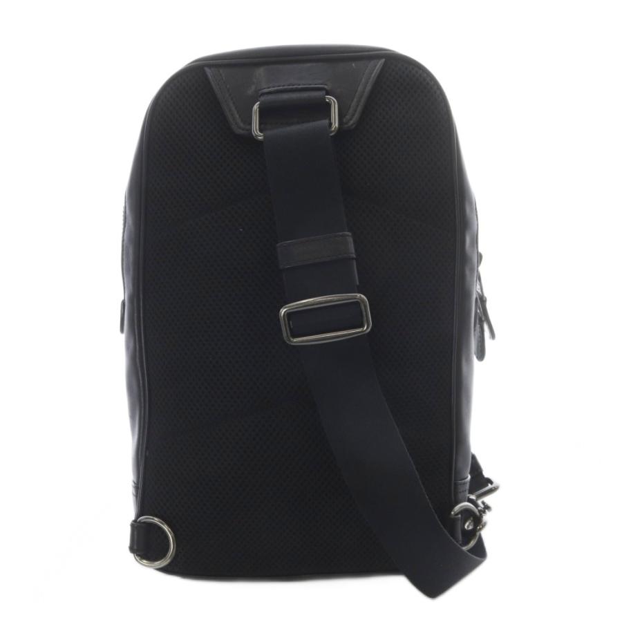 コーチ COACH ボディバッグ レザー ロゴ ショルダーバッグ 黒 ブラック
