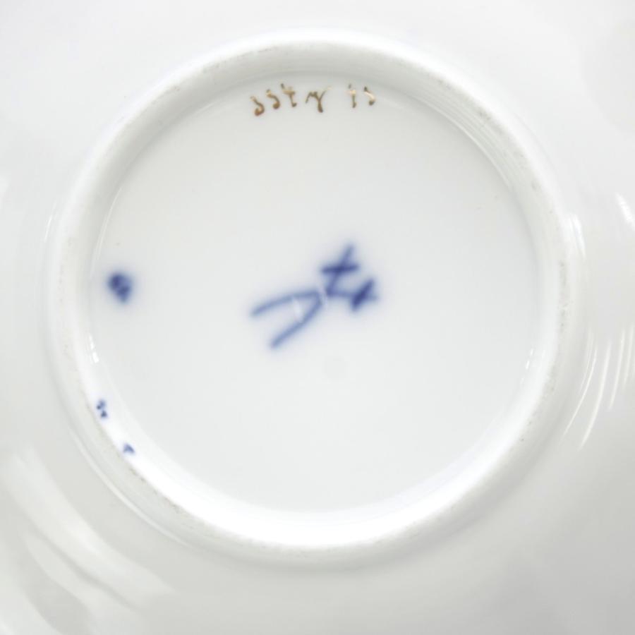 マイセン MEISSEN 限定 ロイテリッツ カップ\u0026ソーサー ティーカップ シェル模様 レリーフ 金彩 ゴールドカラー コバルトブルー 金色 青の画像