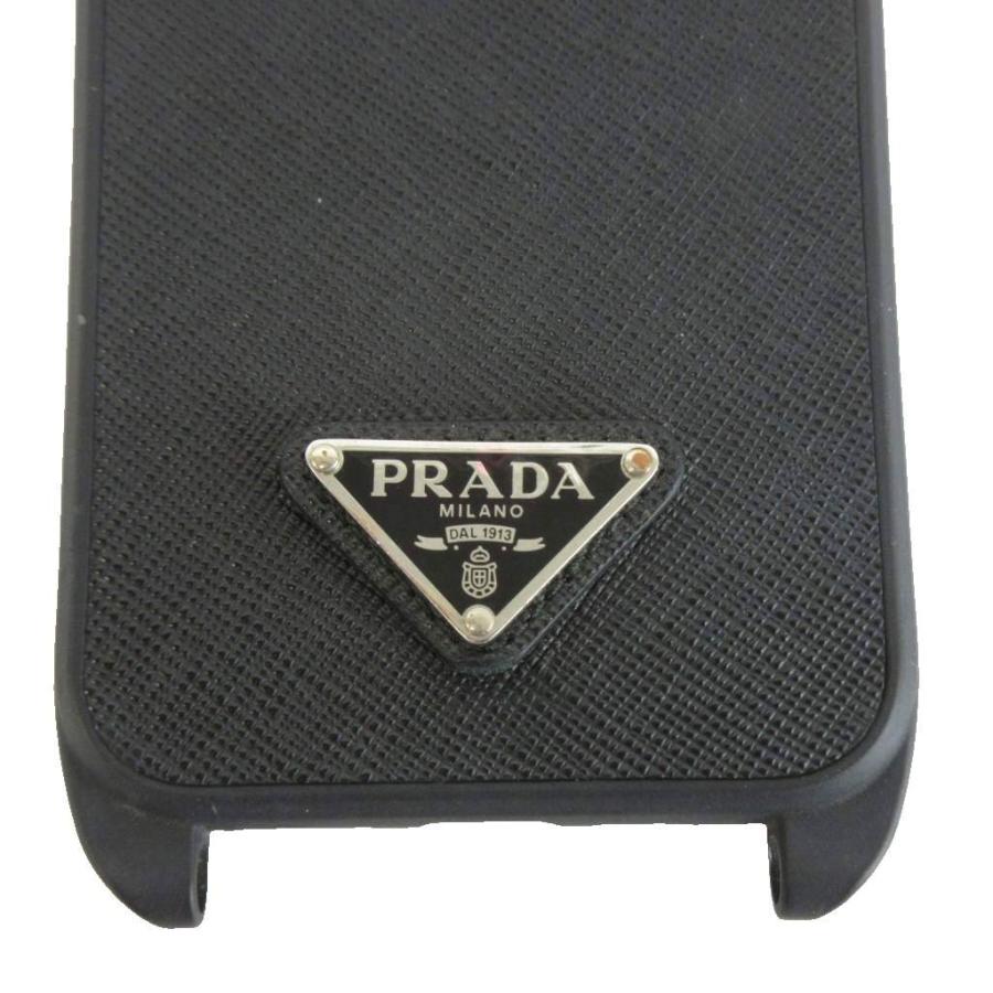 PRADA プラダ iPhone14 ケース サフィアーノレザー ブラック PRADA（プラダ） スマホケース アイフォンケース iPhone13 iPhone14