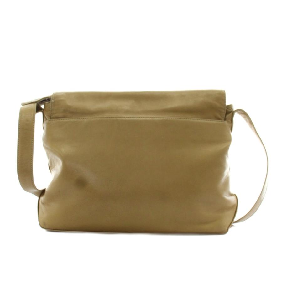 CELINE（セリーヌ） ショルダーバッグ ロゴ レザー ベージュ /AN19