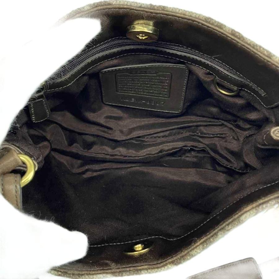 COACH（コーチ） ハンドバッグ ワンショルダー ウール レザー