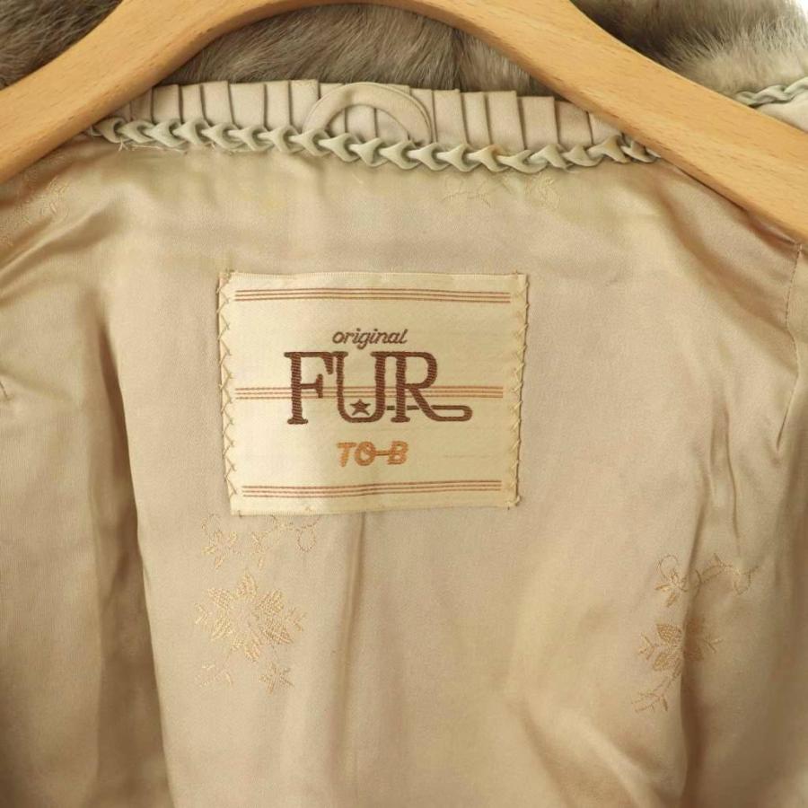 オリジナルファー originalfur ジャケット ファー 毛皮 総裏地 13 アイボリー ブラック /DO ■GY18 レディース_5