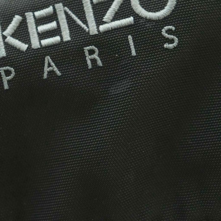 ケンゾー KENZO ボディバッグ ウエストバッグ キャンバス トラ 刺繍 黒