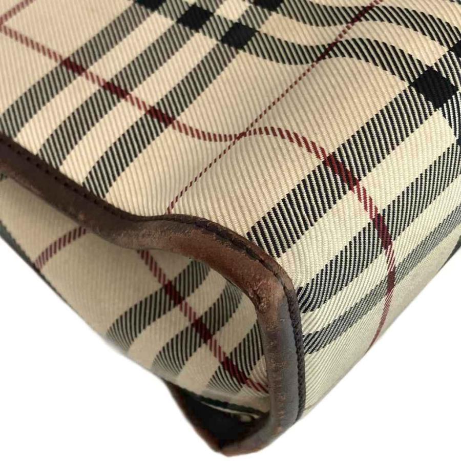 大人気☆BURBERRY☆バーバリー☆ハンドバッグ☆レザー☆キャンバス☆チェック BURBERRY（バーバリー） トートバッグ ハンド キャンバス レザー ノバ