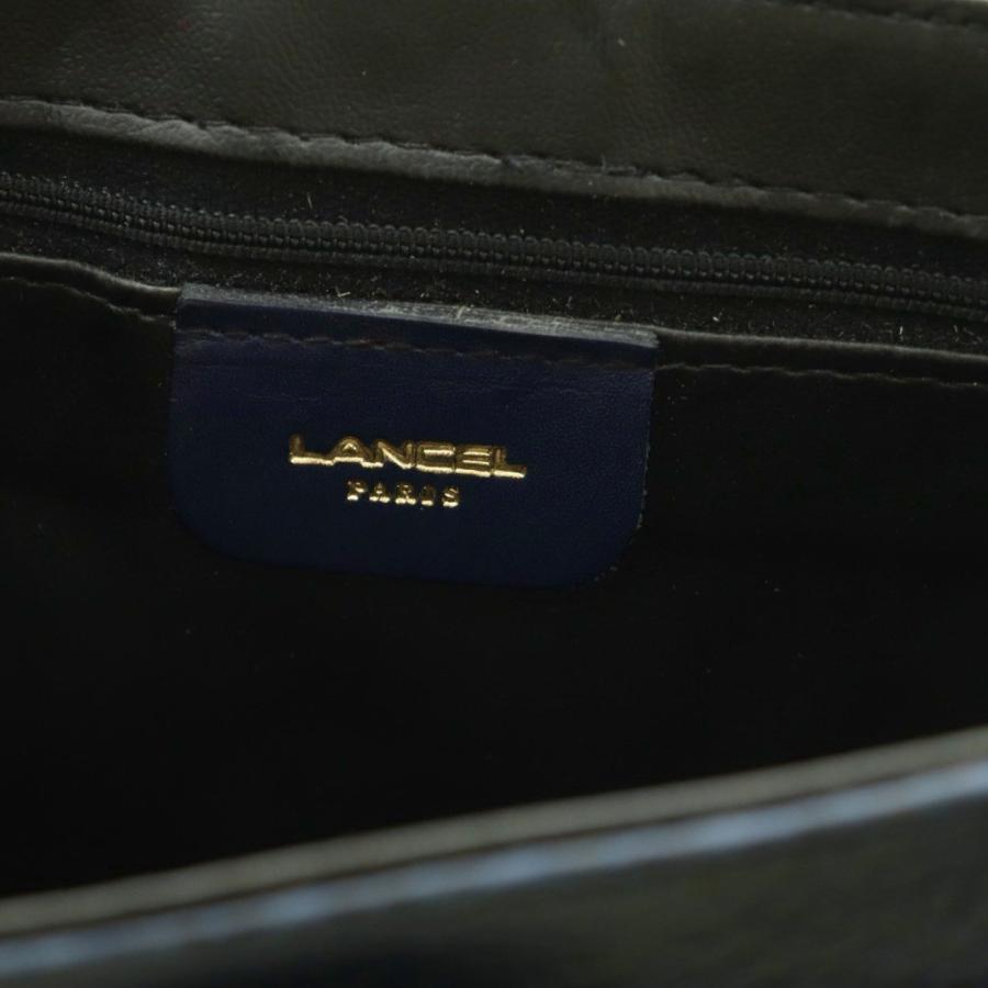 ランセル LANCEL ショルダーバッグ レザー フラップ 紺 /MI □GY18