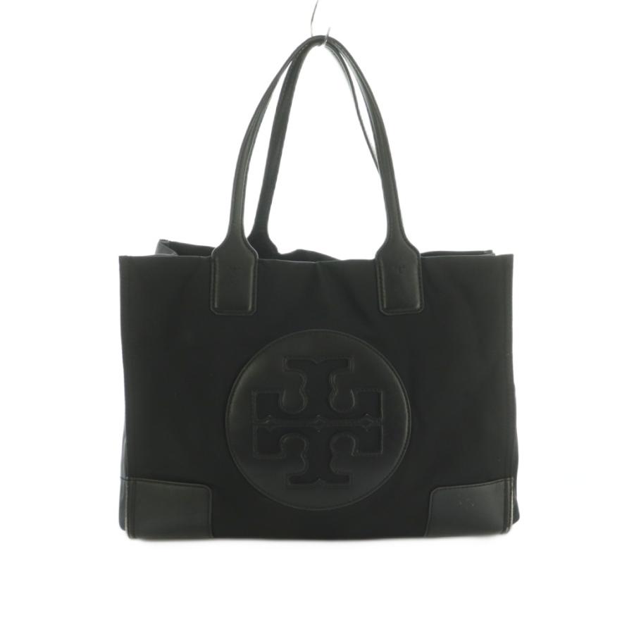TORY BURCH（トリーバーチ） トートバッグ ナイロン レザー 黒 /MI 