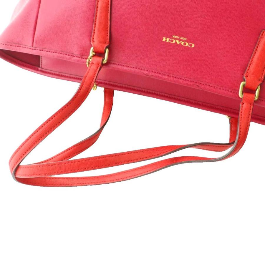 COACH（コーチ） トートバッグ レザー バイカラー ピンク 赤 23884 /MI