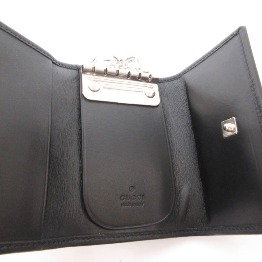 GUCCI GGパターン キーケース ブラック/グレー GUCCI（グッチ） キーケース 6連キーケース メンズ 新作 新品