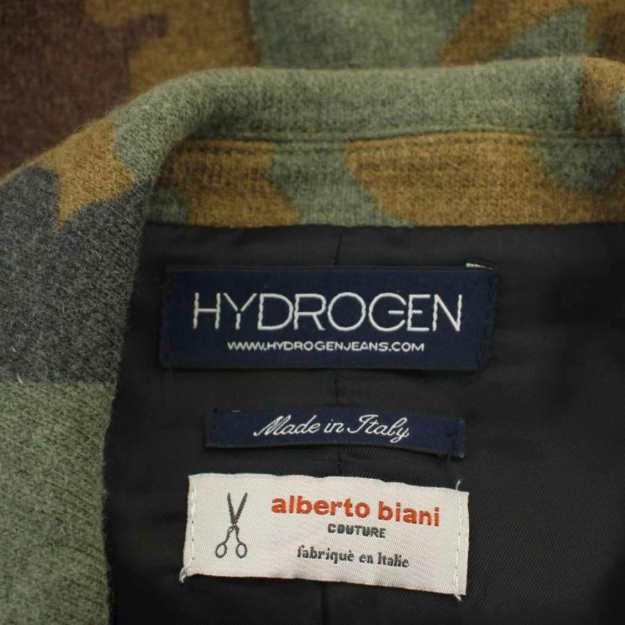 HYDROGEN ハイドロゲン　カシミヤ　ストライプ柄ジャケット ハイドロゲン HYDROGEN テーラードジャケット 上着 38 緑 グリーン