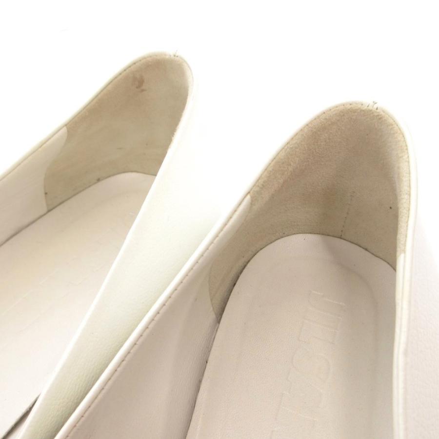 ジルサンダー JIL SANDER パンプス シューズ ポインテッドトゥ レースアップ 38.5 白 ホワイト /FF ■GY18 レディース_7