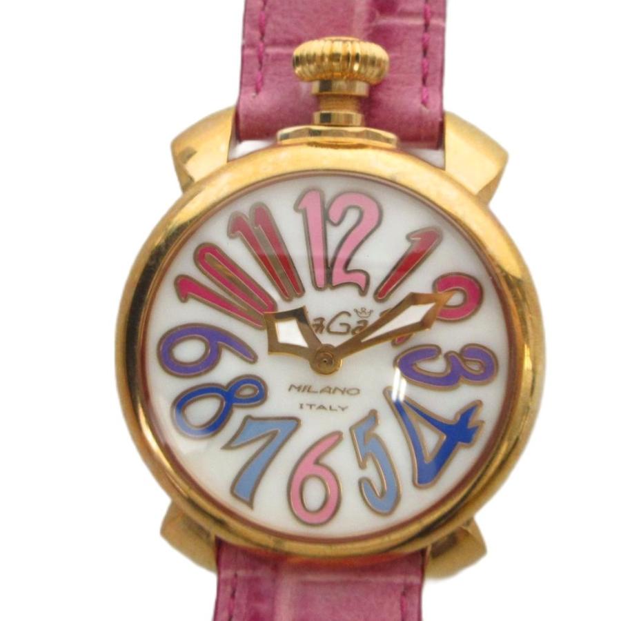 ガガミラノ GaGa MILANO ジャンク品 腕時計 ウォッチ クォーツ レザー 