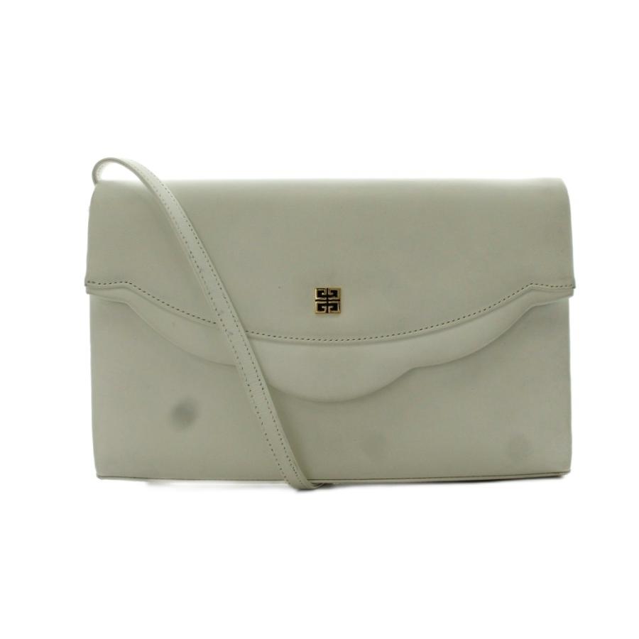 ジバンシィ GIVENCHY SACS ショルダーバッグ ロゴ レザー 白 ホワイト 
