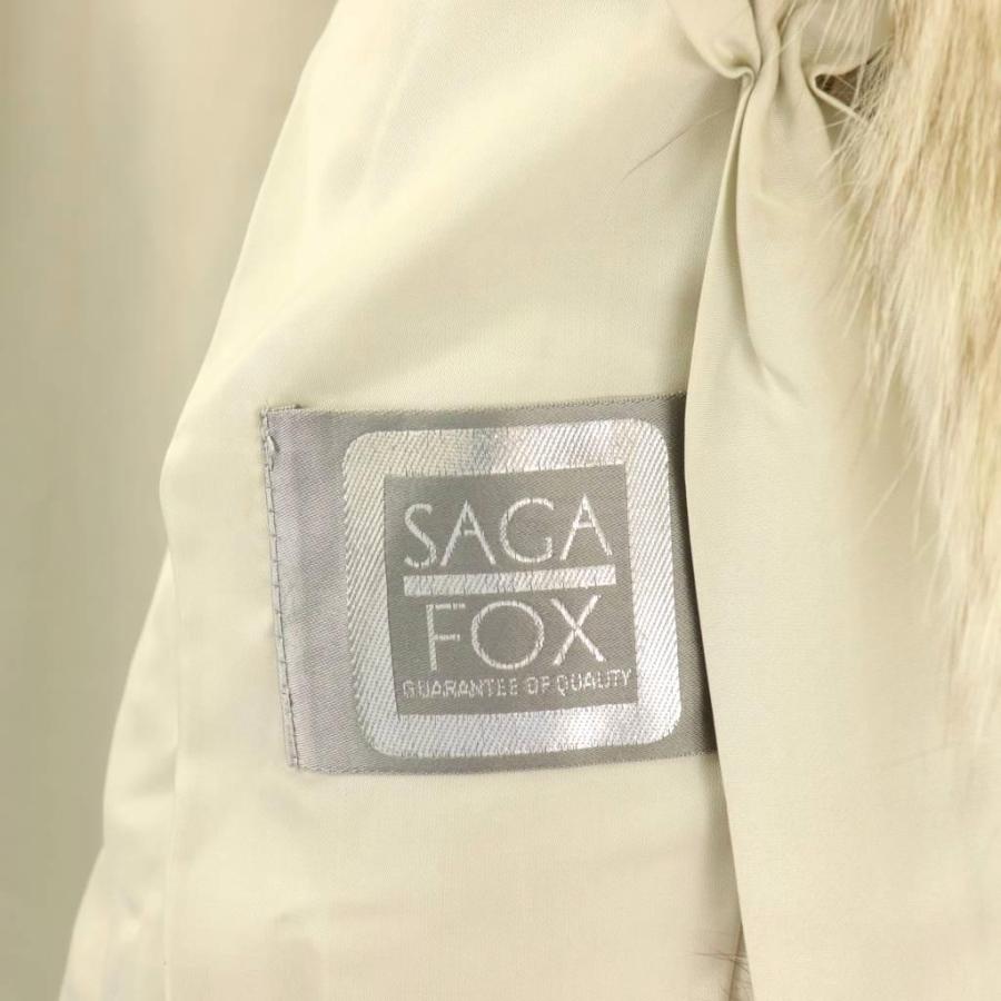 サガフォックス SAGA FOX ファーコート フォックスファー 毛皮 銀サガ ミドル丈 F アイボリー /DO ■GY18 レディース_4