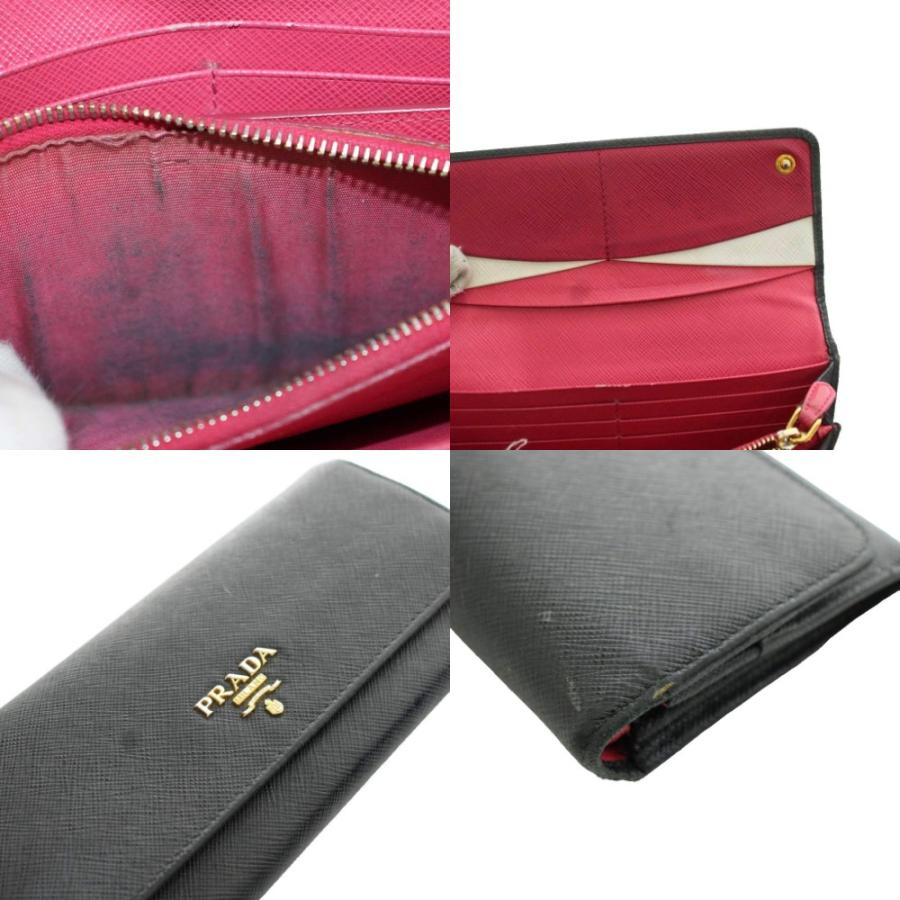 PRADA プラダ サフィアーノ フラップ 長財布 0416-⑤ プラダ
