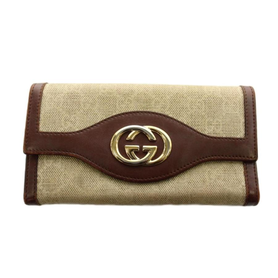 GUCCI（グッチ） インターロッキング GGキャンバス 長財布 二つ折り 