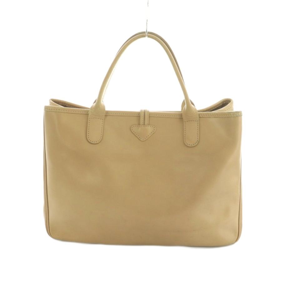 LONGCHAMP ベージュ ロゾ トートバッグ LONGCHAMP（ロンシャン） ロゾ トートバッグ レザー ベージュ /MI