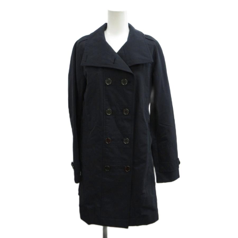 バーバリー ロンドン BURBERRY LONDON スプリングコート 38 ネイビー 