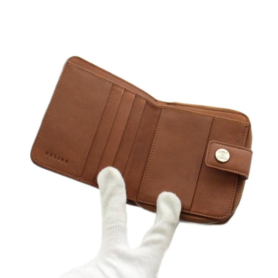 CELINE（セリーヌ） マカダム柄 財布 二つ折り 小銭入れ スエード