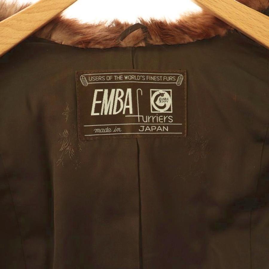 エンバ EMBA ファーコート アウター 毛皮 ショート丈 ブラウン /DF ■GY18 レディース_5