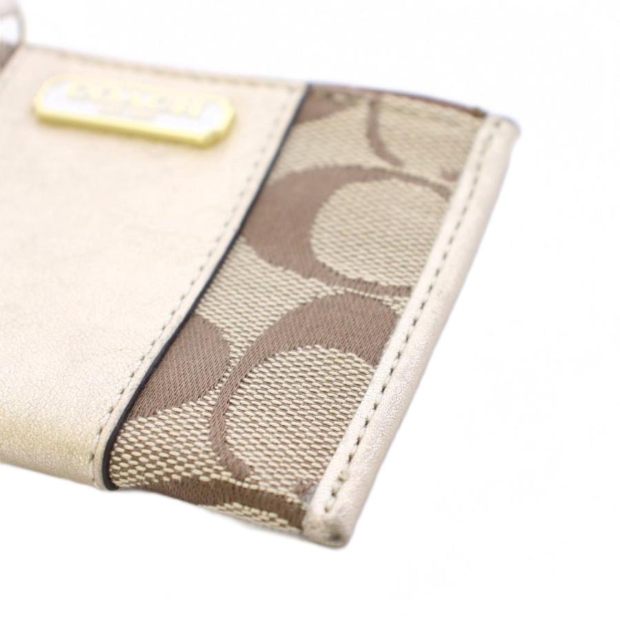COACH（コーチ） 小銭入れ コインケース キャンバス レザー 