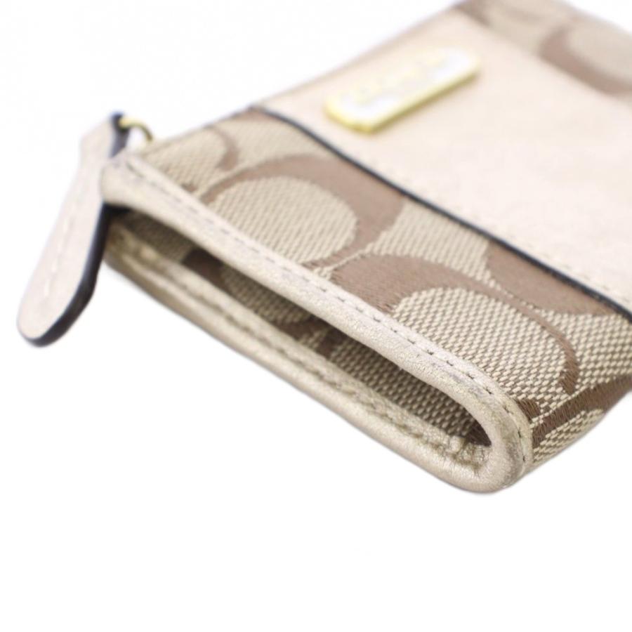 COACH（コーチ） 小銭入れ コインケース キャンバス レザー 