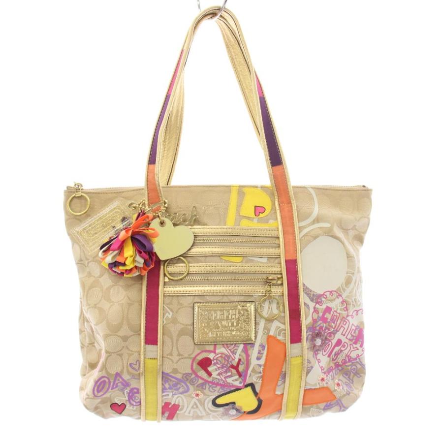 COACH（コーチ） ポピー トートバッグ シグネチャー プリント チャーム